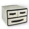 Contemporary Home Living 12" Gray and Black Storage Bin Box with Drawer Closet
